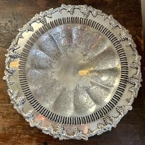 Vintage Sheffield Georgian Style Silver Plated Fruit Bowl | Silver Pedestal Bowl